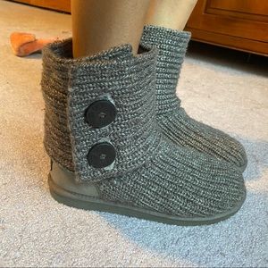 Grey Knit Ugg Boots